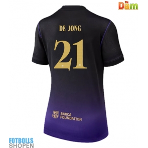 Billiga Barcelona Frenkie de Jong #21 Bortatröja Dam 2026-27 Kortärmad
